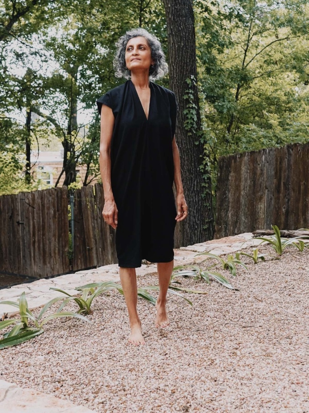 Miranda Bennett Raw Silk Everyday Dress in Black | Size Small